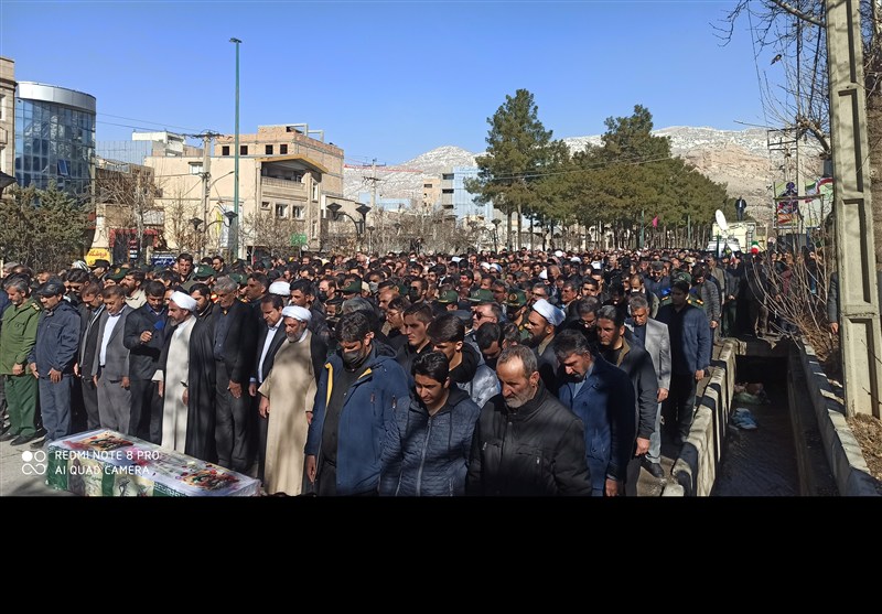 تشییع باشکوه شهید امنیت ‌در ایلام/ سیلی محکم مردم به اغتشاشگران