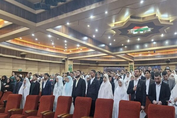جشن ازدواج ۱۰۰ نفر از دانشجویان دانشگاه افسری امام علی (ع) برگزار شد