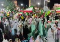 اجتماع شبانه مردم در بوشهر