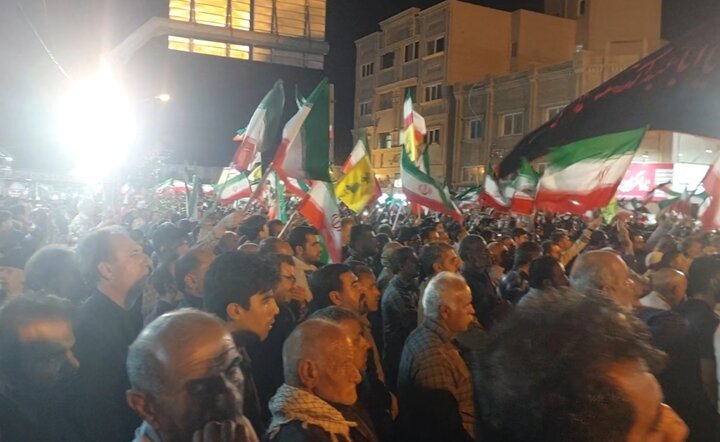 تجمع مردم در برازجان