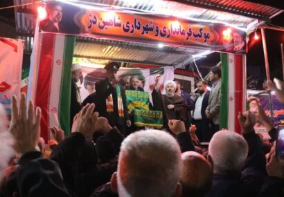 حضور کاروان زیرسایه خورشید در تجمع مردمی شاهین دژ