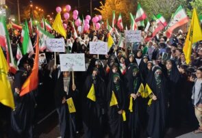 خروش مردم ولایی شهرستان بهاباد در شب‌های اقتدار کشور