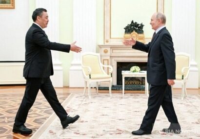 دیدار رؤسای جمهور روسیه و قرقیزستان در مسکو