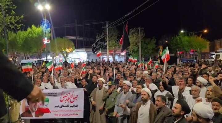 قیام شبانه مردم شهرستان‌های نقده و چایپاره