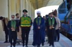 ورود کاروان خادمان حرم امام رضا (ع) به ایستگاه راه‌آهن کرمانشاه