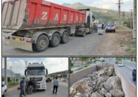 توقیف کامیون حامل سنگ سیلیس در بانه توقیف کامیون حامل سنگ سیلیس در بانه