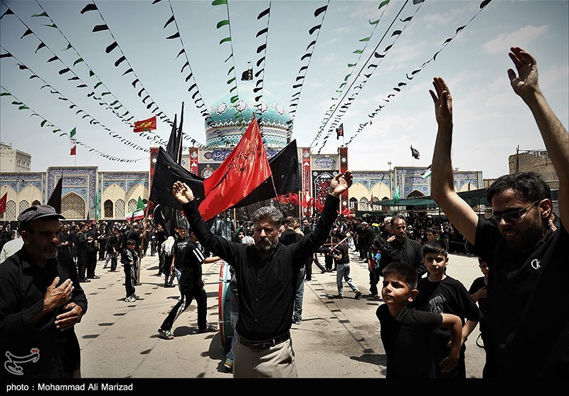 قم در روز عاشورا؛ از عزای سیدالشهدا(ع) تا تجدید بیعت با ولایت + عکس ماه محرم , حسینیه تسنیم , عاشورا , اخبار قم ,